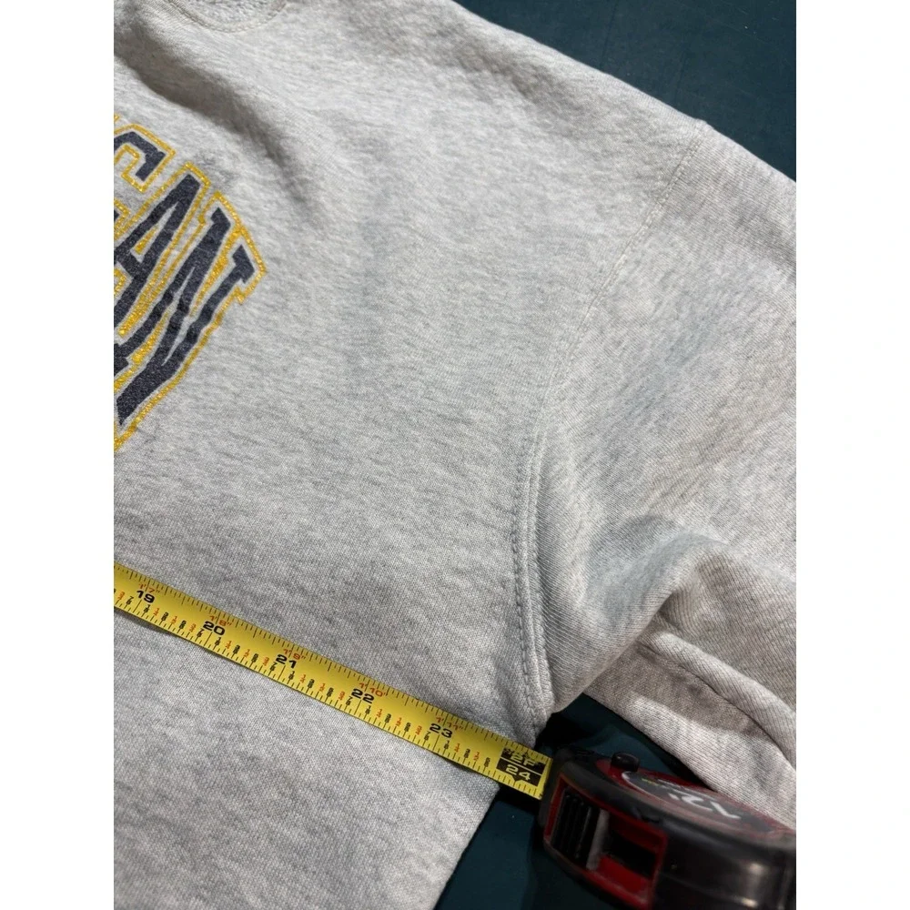 Vintage Michigan Wolverines Football Crewneck Sweatshirt Mens Large Gray 90s USA - Picture 16 of 16